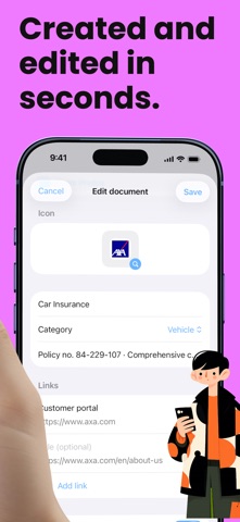 MyDocs Wallet: Scan & Remind iPhone screenshot