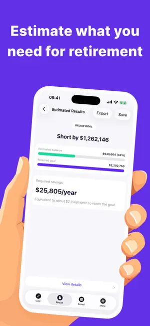 Retirement Calculator, Planner screenshot 1