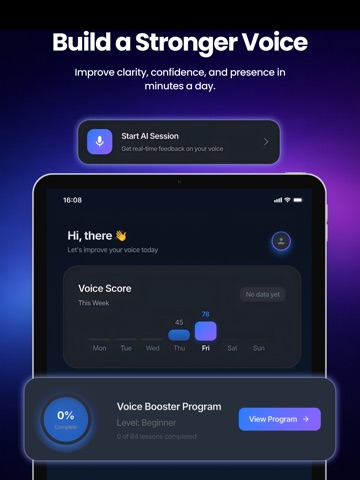 Voxie: AI Voice Coach iPad screenshot