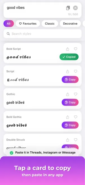 Cool Fonts: Stylish Text screenshot 2