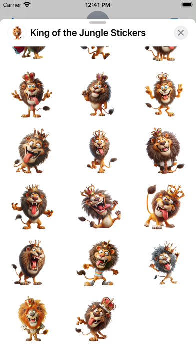 Screenshot #3 pour King of the Jungle Stickers