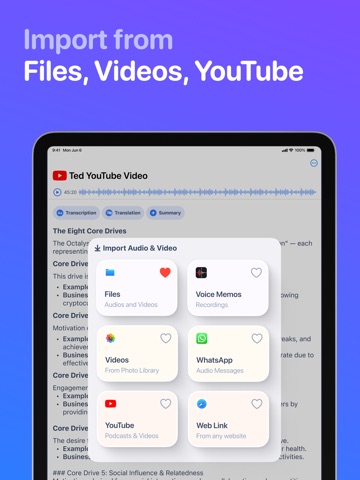 AI Note Taker – VoicePen iPad screenshot