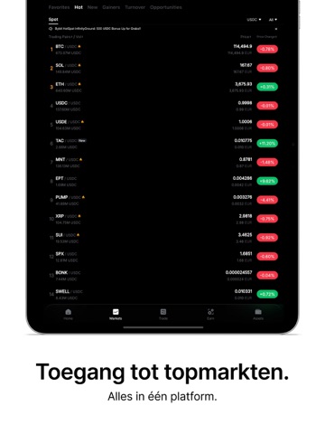 Bybit.eu: Koop BTC en Crypto iPad screenshot 5