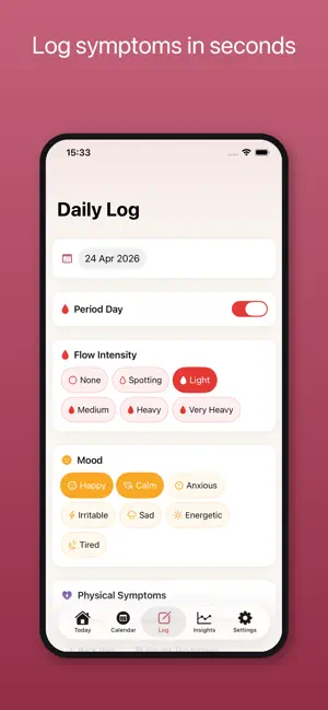 LunaCycle - Period Tracker screenshot 3