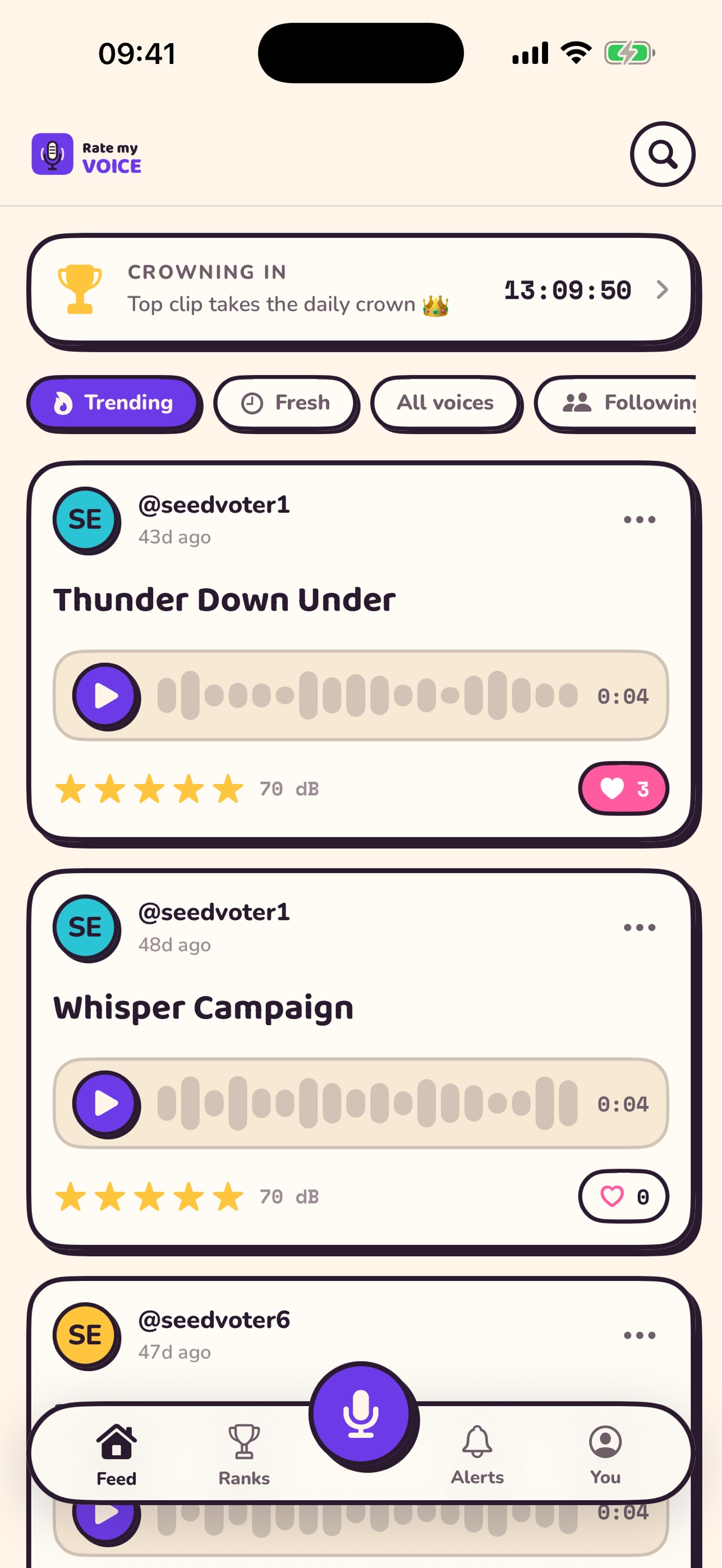 Screenshot 1 of Rate my Voice - RMV
