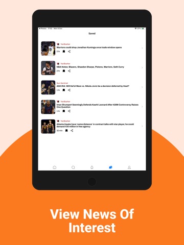 Basketball News & Scores iPad screenshot