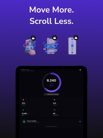 Steps to Unlock: Walk More iPad screenshot
