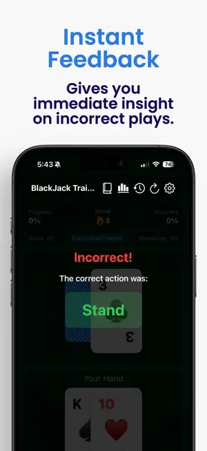 Learn Blackjack Strategy screenshot 3