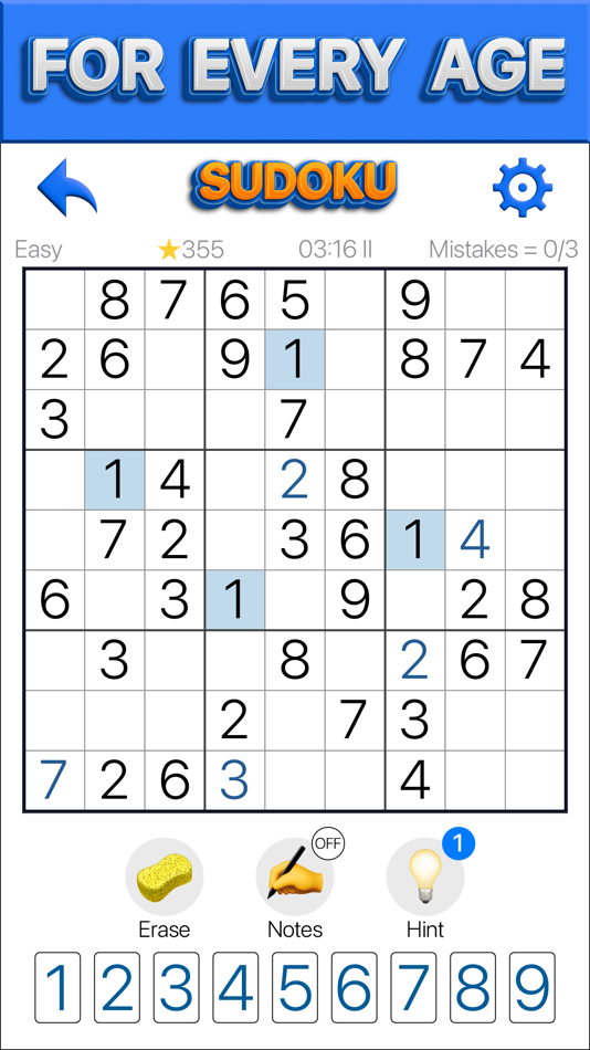 #2. Sudoku No Ads (iOS) 由: Faraj Ebrahimi