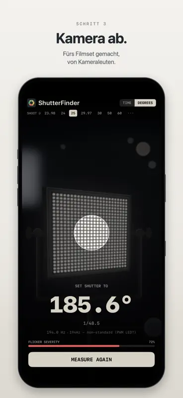 ShutterFinder: Flicker Meter screenshot 3 of 3