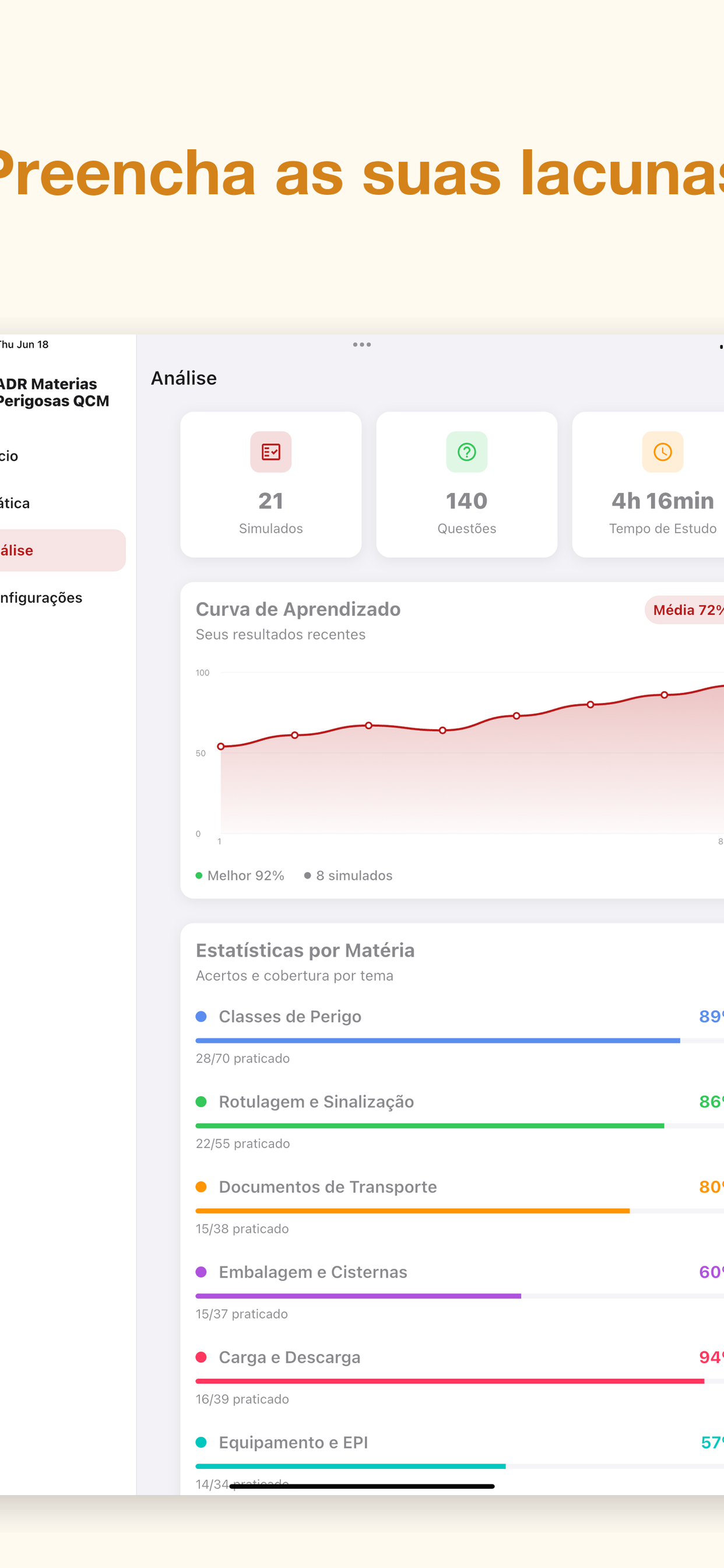 ADR Materias Perigosas QCM screenshot 4