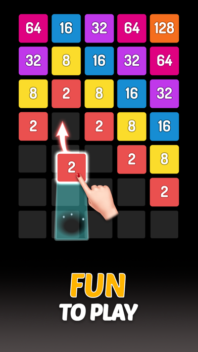 Screenshot #1 pour X2 Blocks : 2048 Number Puzzle
