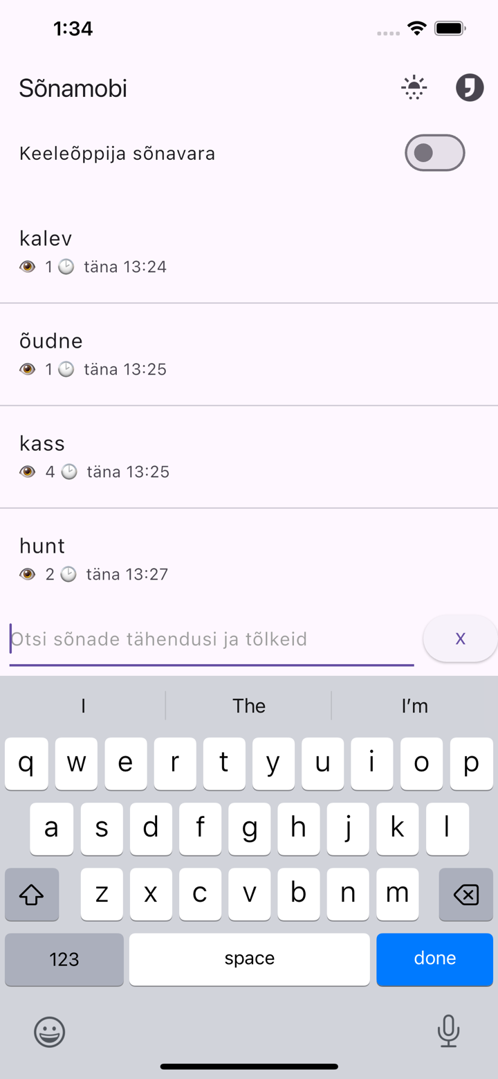 Sõnamobi screenshot 1