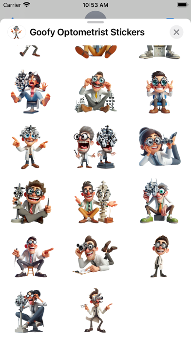 Screenshot #3 pour Goofy Optometrist Stickers