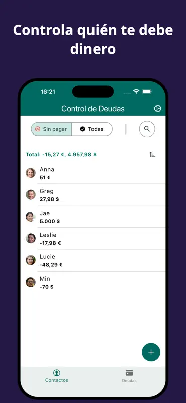 Control de Deudas: Mis deudas screenshot 1 of 7