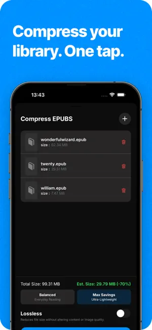 EPUB Compressor – LiteBook screenshot 2