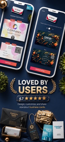 AI Business Card Maker QR iPhone screenshot