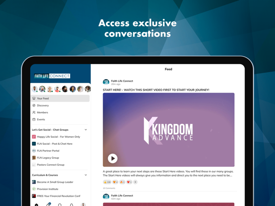 Faith Life Connect iPad screenshot 3 - Social Networking app