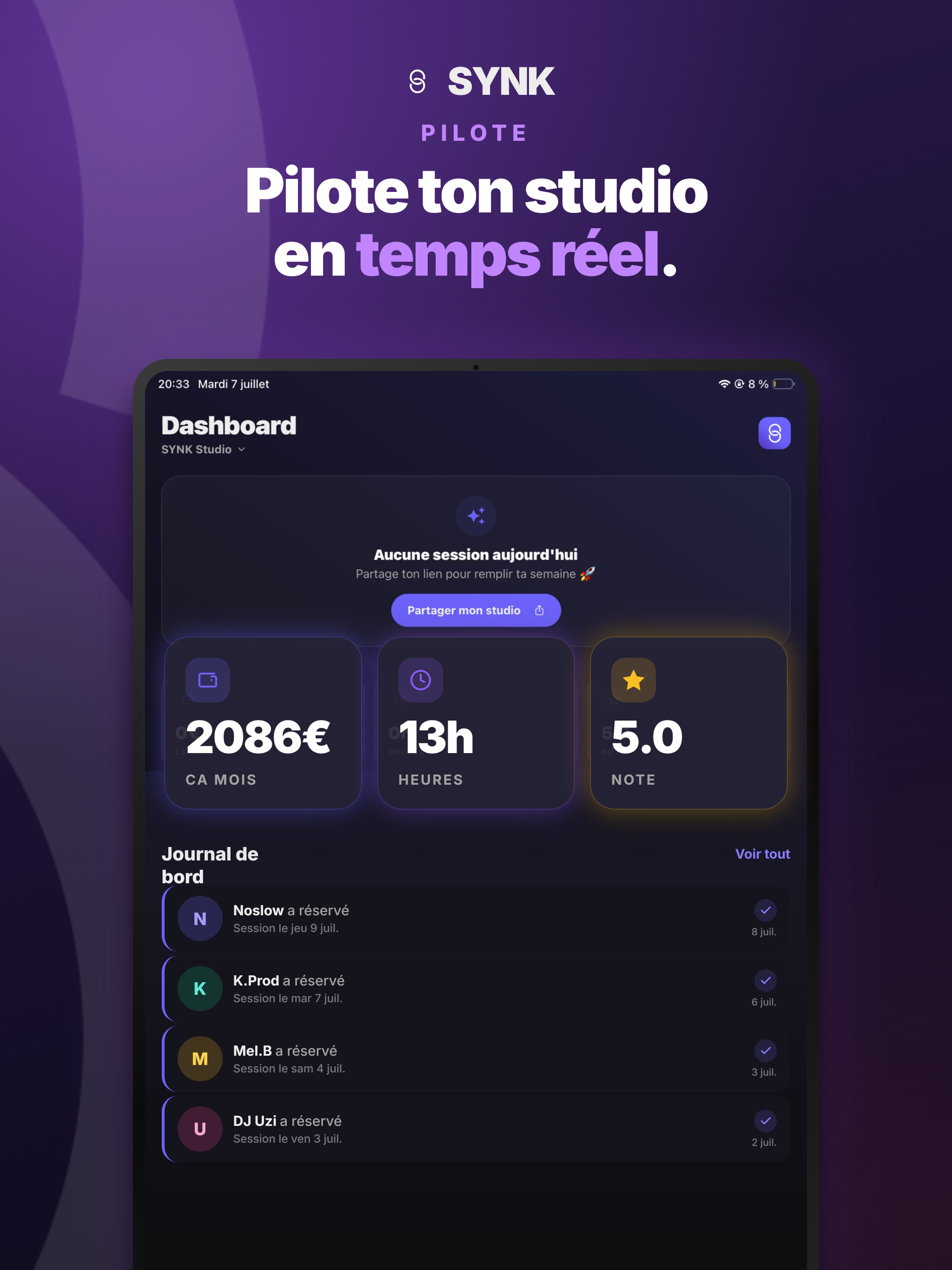 Réservation Studio – SYNK screenshot 15