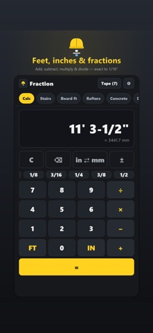 Fraction Calculator: Feet Inch Screenshot 1 of 8