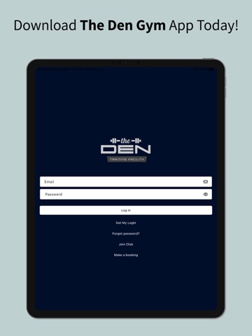 The Den Gym iPad screenshot