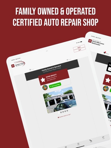 Spectra Auto Services iPad screenshot