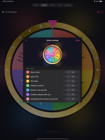 Bar Game: Spin Cards & Dice iPad screenshot
