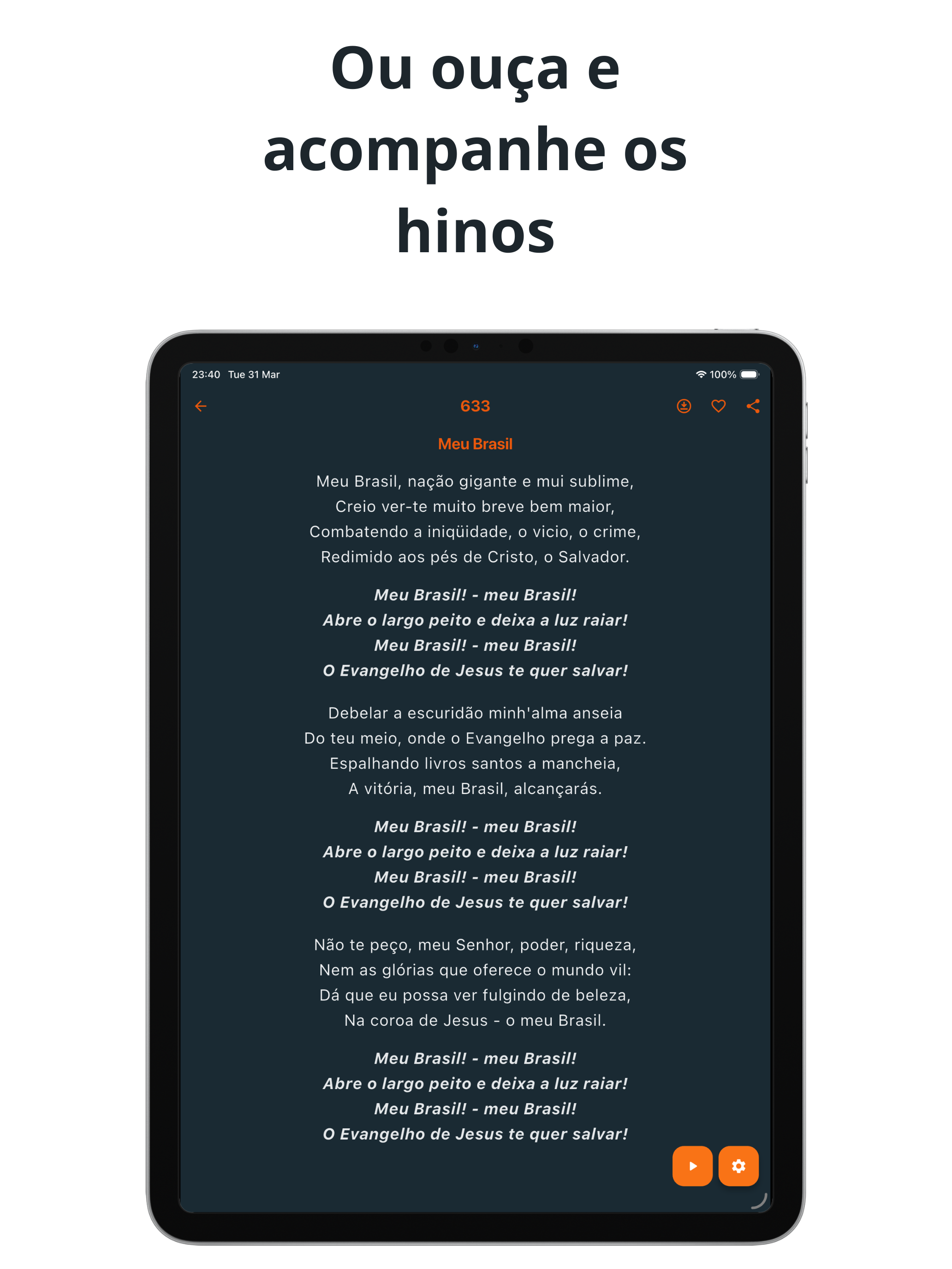 Harpa Cristã: letra e áudio screenshot 12