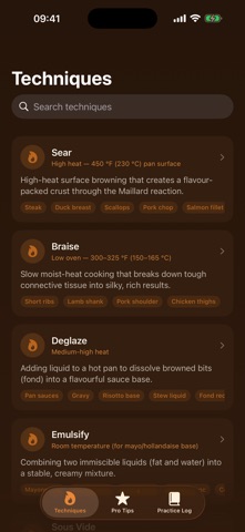 Brulee Cooking Techniques screenshot