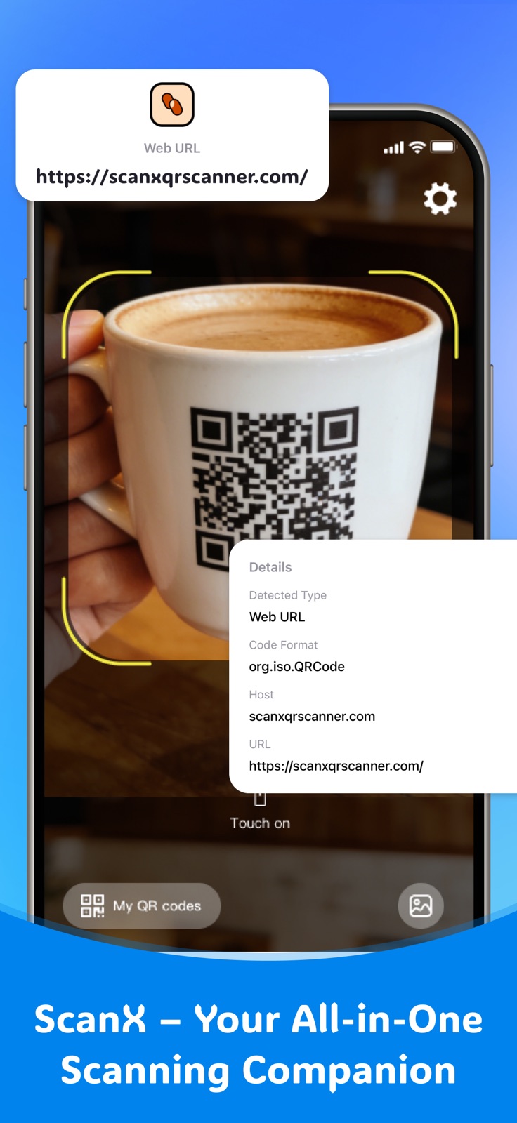 ScanX:QR Code&Barcode Scanner iphone screenshot 1
