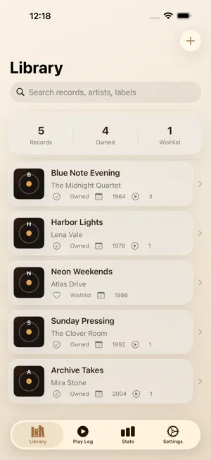 Vinyl Crate Log screenshot 1