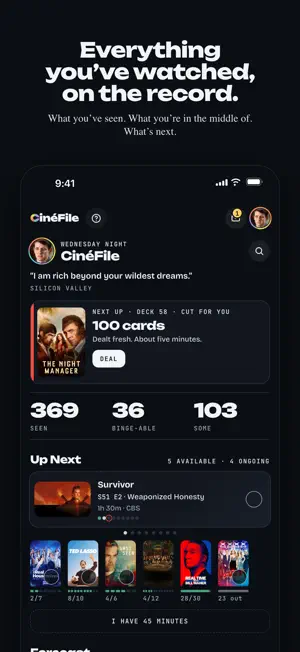 CinéFile: Watch Record & Decks screenshot 1