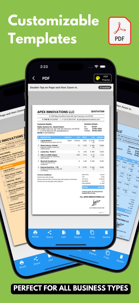 Invoice Maker App & Billing - customizable-invoice-templates-mobile-app