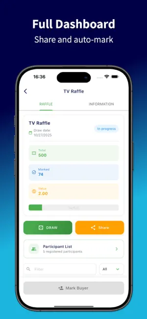 Easy Raffle: Names and Numbers screenshot 3
