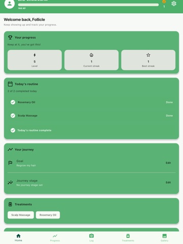 Follicle - Hair Growth Tracker iPad screenshot