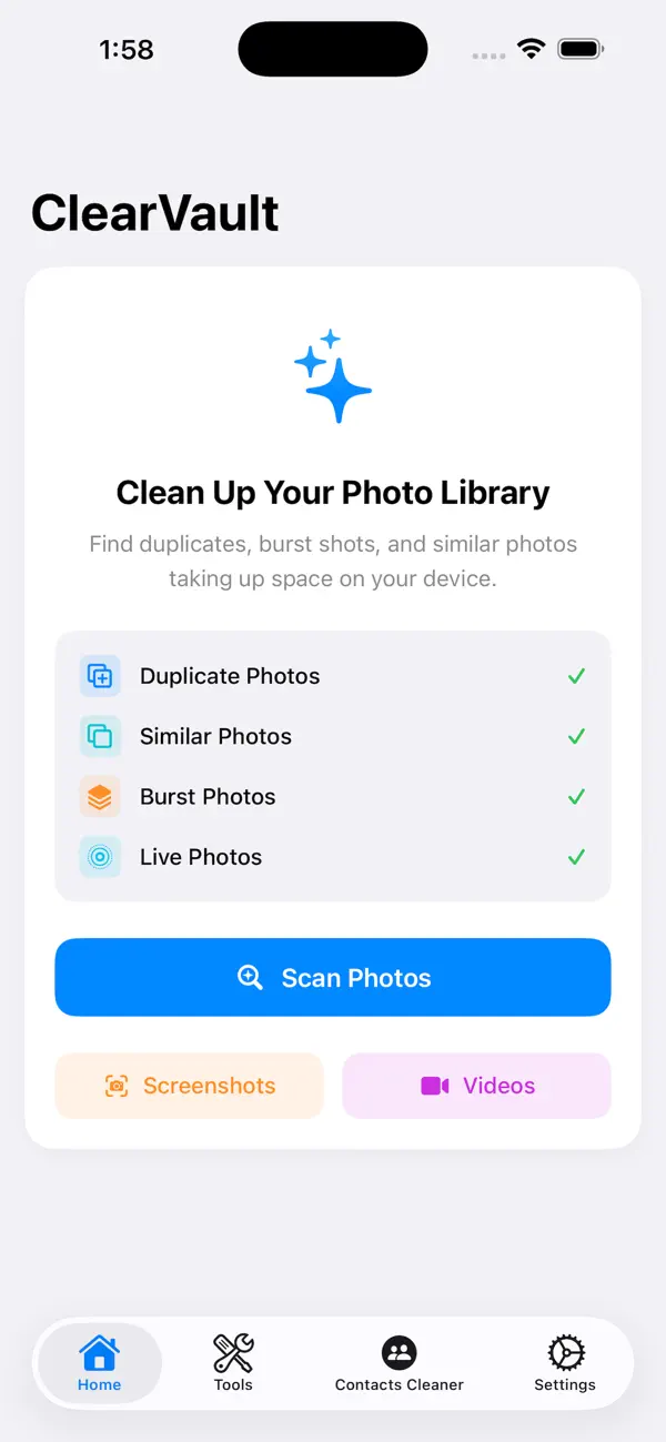 Screenshot #2 pour ClearVault – Smart Cleaner