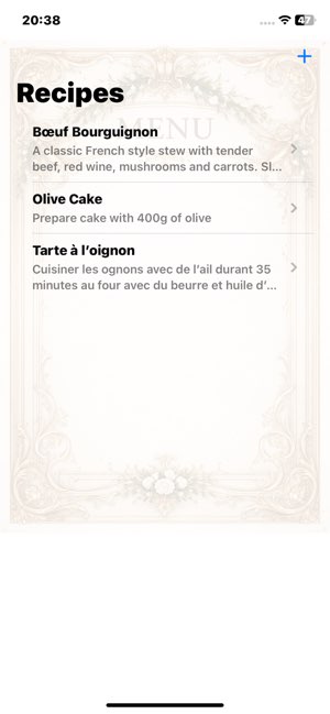 iCookingRecipe screenshot 1