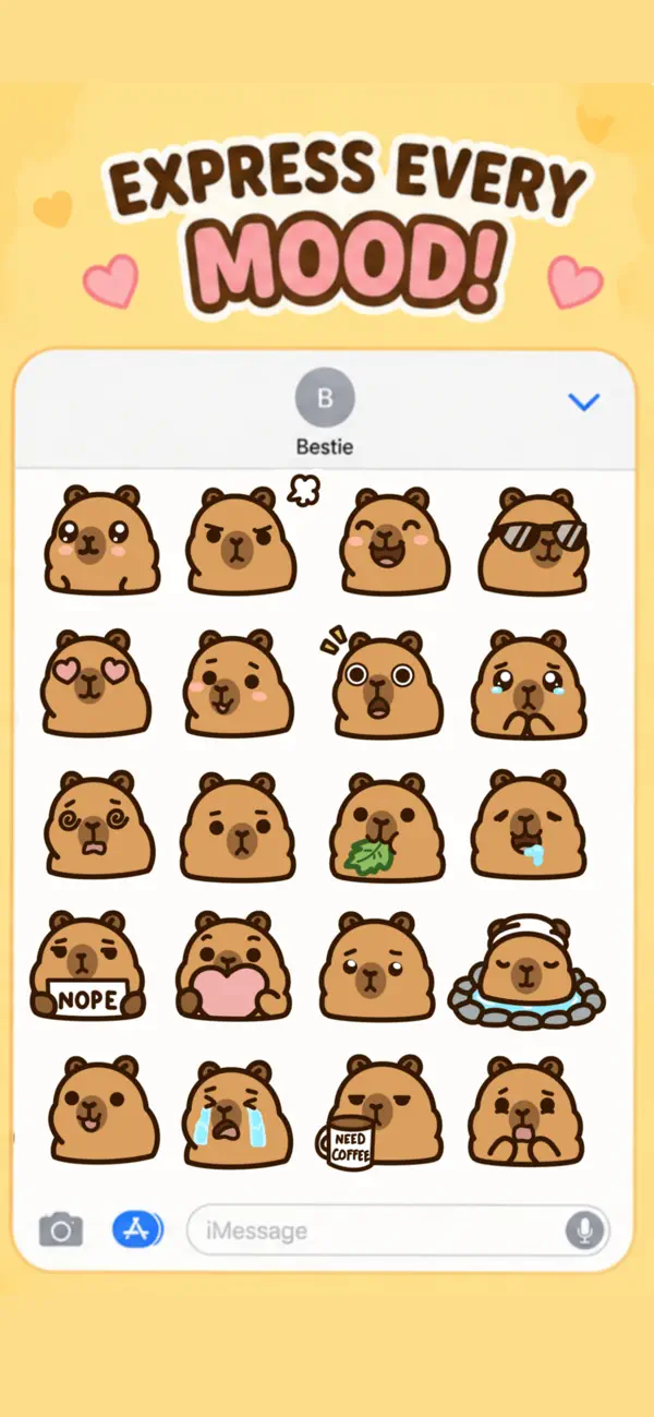 Screenshot #2 pour Capy-Moji Expressions
