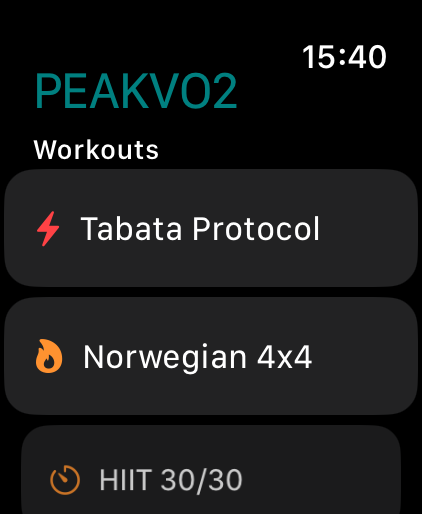Tabata & HIIT Timer - PEAKVO2 screenshot 7