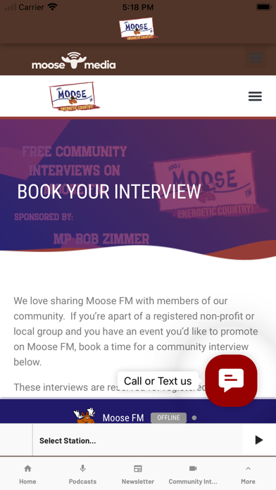 Moose FM 100.1 Fort St. John Screenshot