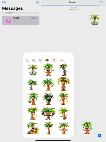 Tropical Palm Stickers iPad screenshot