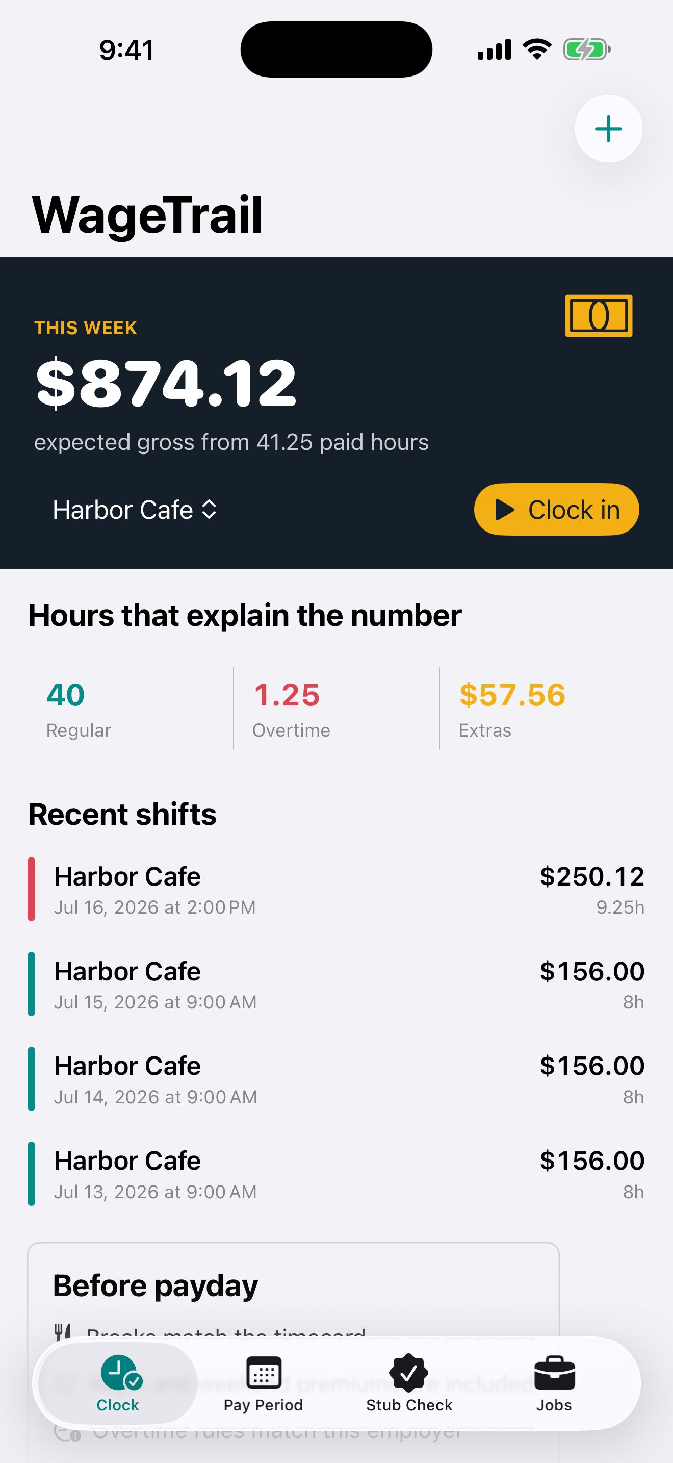 WageTrail screenshot 1 of 3