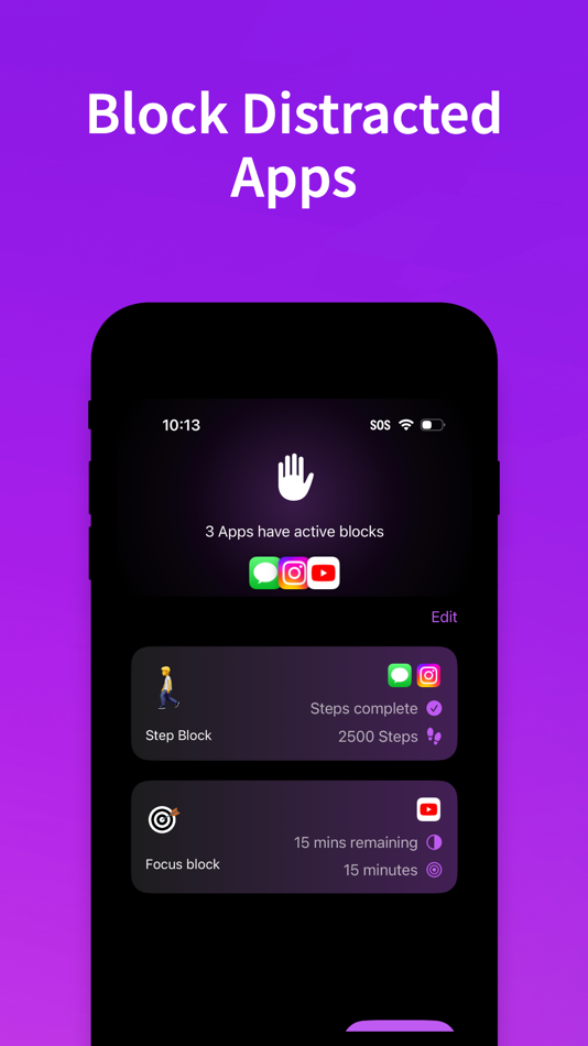 #1. StepBloc: Screen Time Blocker (iOS) بواسطة: Hamsters Technology
