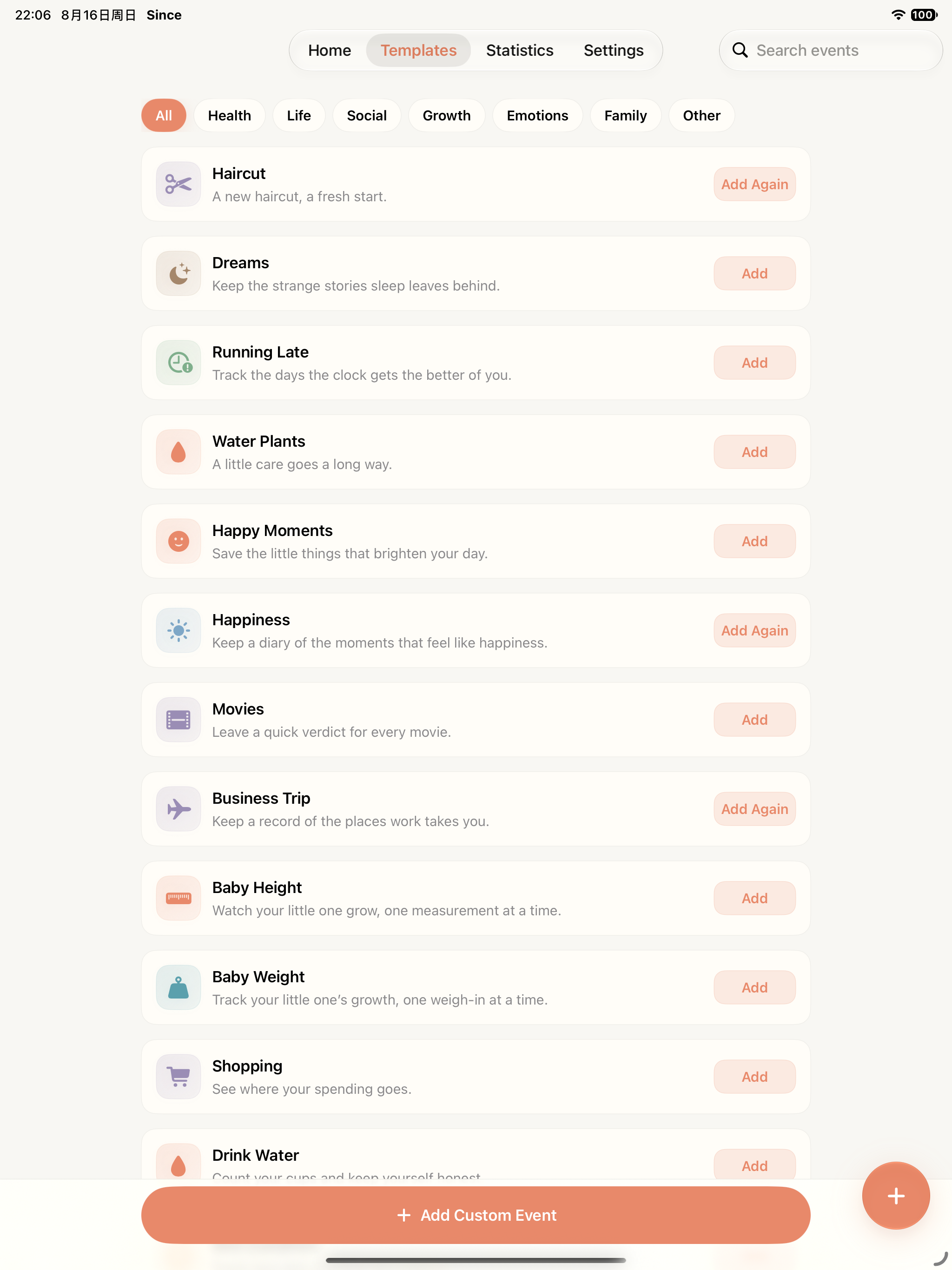 Since - Life Events Tracker screenshot 8
