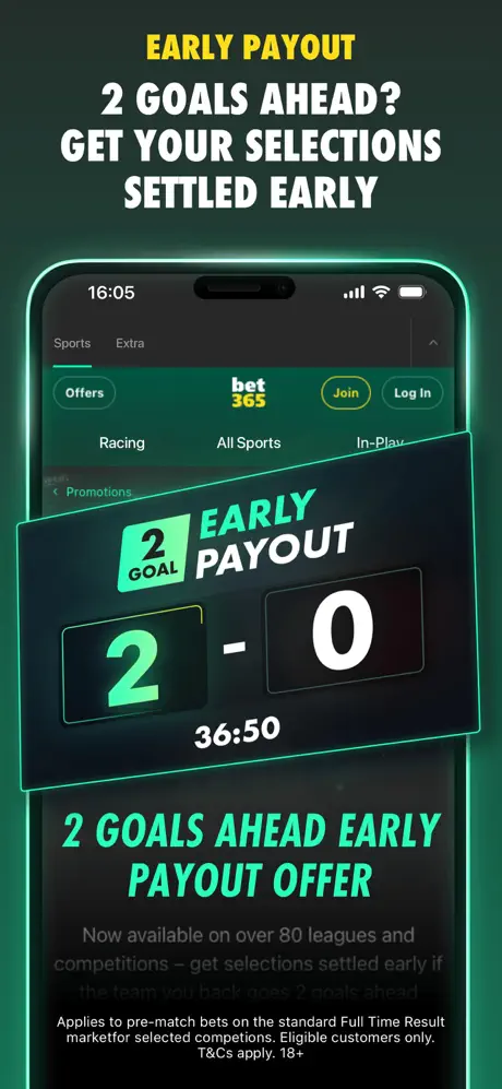 Bet365 iOS betting app screenshot 3 of 5