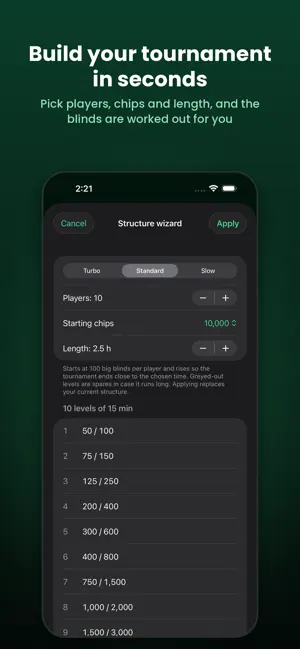 Poker Blinds: Tournament Clock screenshot 2