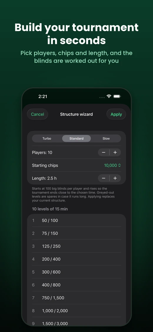 Poker Blinds: Tournament Clock screenshot 2