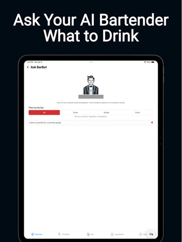 BarBot - Cocktail Recipes iPad screenshot