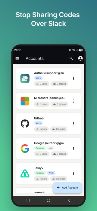 Authn8 Team Authenticator Screenshot 2 of 5