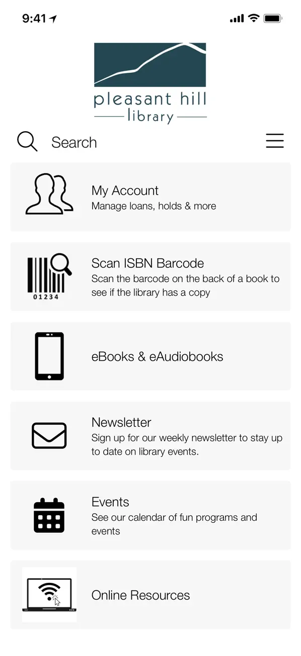 Screenshot #1 pour Pleasant Hill Public Library